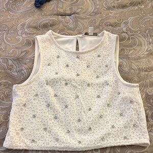 Elegant White Lace Women's Top